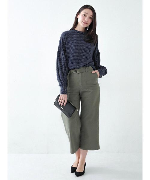 koe（コエ）の「ジョーゼットドットブラウス（シャツ/ブラウス・レディース・ブラック/ネイビー・M）」の8枚目の写真