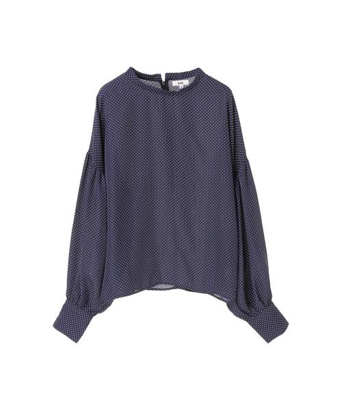 koe（コエ）の「ジョーゼットドットブラウス（シャツ/ブラウス・レディース・ブラック/ネイビー・M）」の9枚目の写真