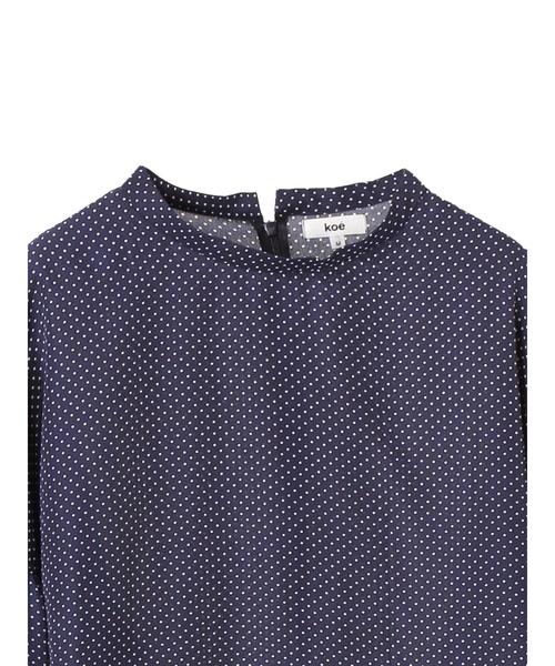 koe（コエ）の「ジョーゼットドットブラウス（シャツ/ブラウス・レディース・ブラック/ネイビー・M）」の11枚目の写真
