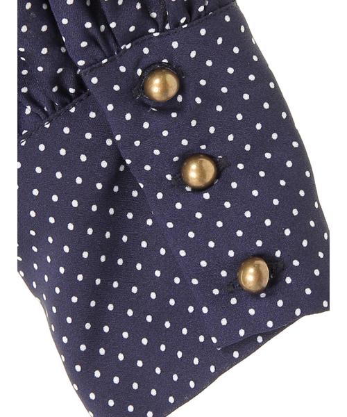 koe（コエ）の「ジョーゼットドットブラウス（シャツ/ブラウス・レディース・ブラック/ネイビー・M）」の15枚目の写真