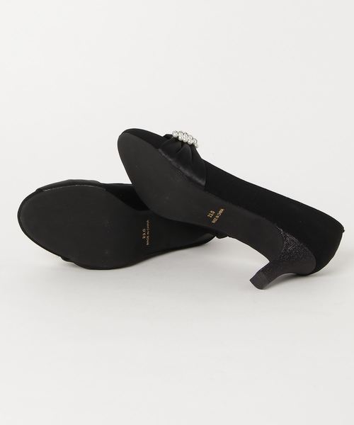 MARLENE JOBERT（マルレーヌ　ジョベル）の「サテンリボンパンプス（パンプス・レディース・ブラック系その他/ブラック/シルバー・24/24.5/23/23.5）」の4枚目の写真