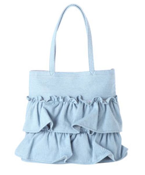 dazzlin（ダズリン）の「デニムフリルトートBAG（ハンドバッグ）」 - WEAR