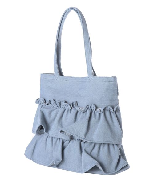 dazzlin（ダズリン）の「デニムフリルトートBAG（ハンドバッグ）」 - WEAR