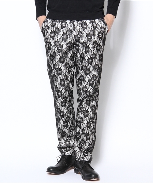 603（ロクマルサン）の「603 レース×カラーデニム二重パンツ（スラックス・メンズ・オフホワイト/ライトピンク・40）」の8枚目の写真