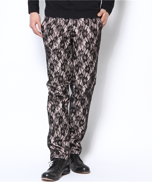 603（ロクマルサン）の「603 レース×カラーデニム二重パンツ（スラックス・メンズ・オフホワイト/ライトピンク・40）」の9枚目の写真