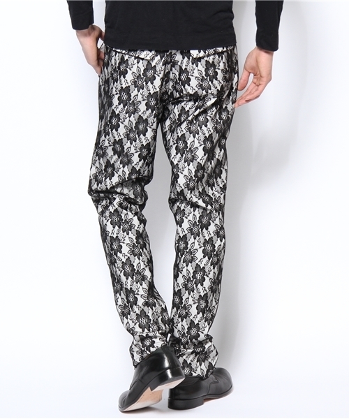 603（ロクマルサン）の「603 レース×カラーデニム二重パンツ（スラックス・メンズ・オフホワイト/ライトピンク・40）」の13枚目の写真