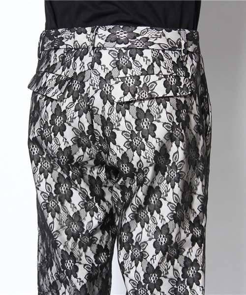 603（ロクマルサン）の「603 レース×カラーデニム二重パンツ（スラックス・メンズ・オフホワイト/ライトピンク・40）」の4枚目の写真