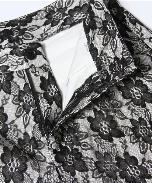 603（ロクマルサン）の「603 レース×カラーデニム二重パンツ（スラックス・メンズ・オフホワイト/ライトピンク・40）」の12枚目の写真