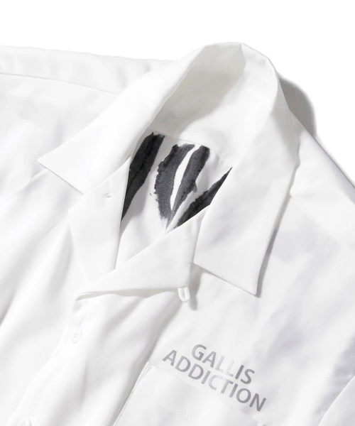GALLIS ADDICTION（ガリスアディクション）の「GA ハンドペイントリフレクターOPシャツ(ホワイト)（シャツ/ブラウス・メンズ・ホワイト・M/L/XL）」の2枚目の写真