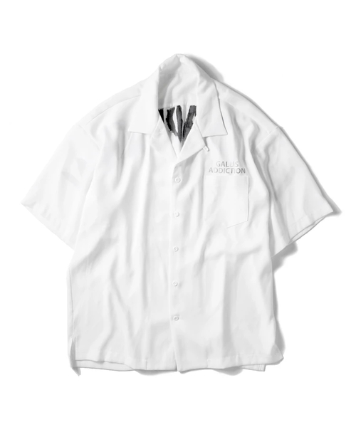 GALLIS ADDICTION（ガリスアディクション）の「GA ハンドペイントリフレクターOPシャツ(ホワイト)（シャツ/ブラウス・メンズ・ホワイト・M/L/XL）」の6枚目の写真
