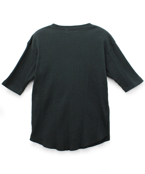 RNA-N（アールエヌエーエヌ）の「M0927 針抜きテレコクルーネックプルオーバー（Tシャツ/カットソー・レディース・ブラック/キナリ/ブルー・MEDIUM）」の5枚目の写真