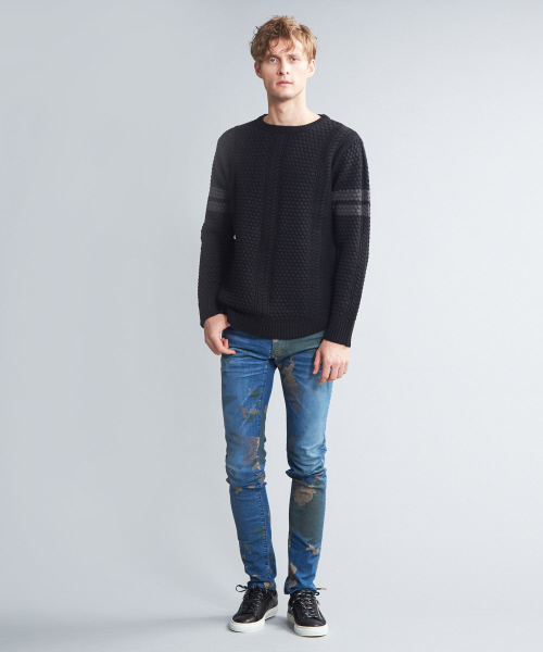 5351 POUR LES HOMMES(ゴーサンゴーイチプールオム)の「カモフラスキニーデニム(デニムパンツ・メンズ・グレー/インディゴブルー・44/46/48/50)」の3枚目の写真