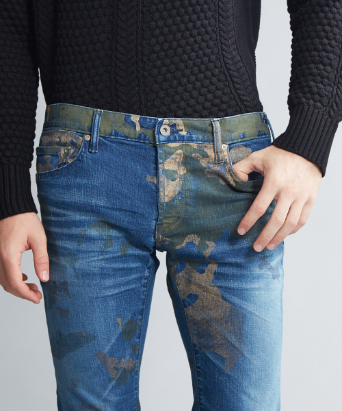 5351 POUR LES HOMMES(ゴーサンゴーイチプールオム)の「カモフラスキニーデニム(デニムパンツ・メンズ・グレー/インディゴブルー・44/46/48/50)」の7枚目の写真