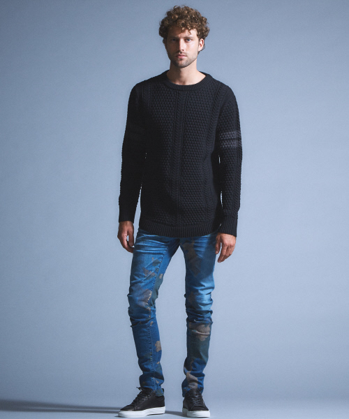 5351 POUR LES HOMMES(ゴーサンゴーイチプールオム)の「カモフラスキニーデニム(デニムパンツ・メンズ・グレー/インディゴブルー・44/46/48/50)」の15枚目の写真