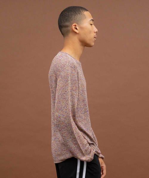 UNITED TOKYO（ユナイテッドトウキョウ）の「ウォッシャブルシルクサマーニット（ニット/セーター・メンズ・ブラック/マルチ・1/2）」の5枚目の写真