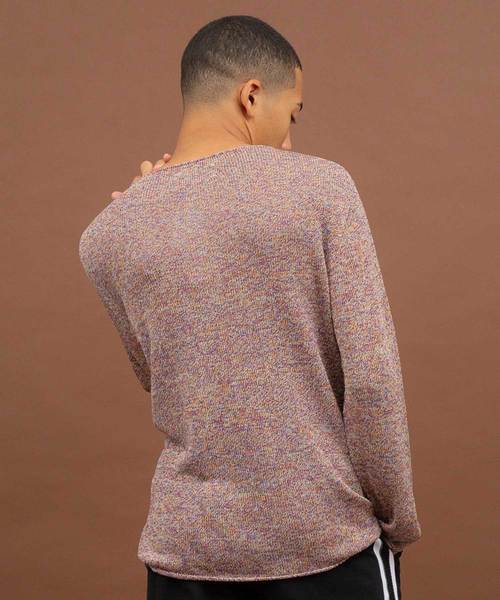 UNITED TOKYO（ユナイテッドトウキョウ）の「ウォッシャブルシルクサマーニット（ニット/セーター・メンズ・ブラック/マルチ・1/2）」の6枚目の写真