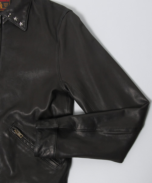 HYSTERIC GLAMOUR(ヒステリックグラマー)の「ゴートレザーシングルJK(ブルゾン・メンズ・オレンジ/ブルー/ブラック・SMALL/MEDIUM/LARGE)」の5枚目の写真