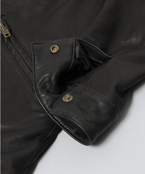 HYSTERIC GLAMOUR(ヒステリックグラマー)の「ゴートレザーシングルJK(ブルゾン・メンズ・オレンジ/ブルー/ブラック・SMALL/MEDIUM/LARGE)」の6枚目の写真