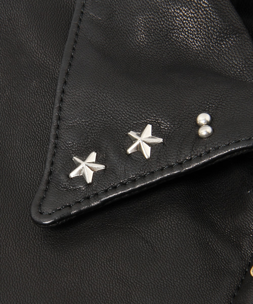 HYSTERIC GLAMOUR(ヒステリックグラマー)の「ゴートレザーシングルJK(ブルゾン・メンズ・オレンジ/ブルー/ブラック・SMALL/MEDIUM/LARGE)」の8枚目の写真