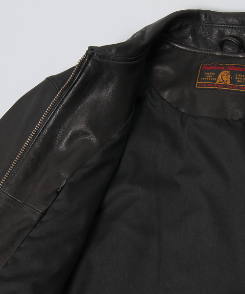 HYSTERIC GLAMOUR(ヒステリックグラマー)の「ゴートレザーシングルJK(ブルゾン・メンズ・オレンジ/ブルー/ブラック・SMALL/MEDIUM/LARGE)」の10枚目の写真