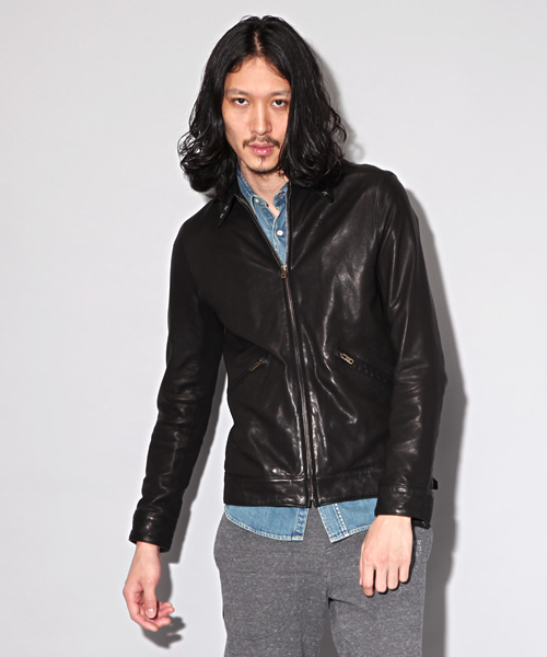 HYSTERIC GLAMOUR(ヒステリックグラマー)の「ゴートレザーシングルJK(ブルゾン・メンズ・オレンジ/ブルー/ブラック・SMALL/MEDIUM/LARGE)」の15枚目の写真