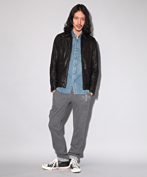 HYSTERIC GLAMOUR(ヒステリックグラマー)の「ゴートレザーシングルJK(ブルゾン・メンズ・オレンジ/ブルー/ブラック・SMALL/MEDIUM/LARGE)」の13枚目の写真