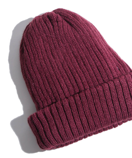 WEGO（ウィゴー）の「WEGO/リブニットキャップ（ニットキャップ/ビーニー・メンズ・ブラック/杢グレー/ワイン/ホワイト/ベージュ/パープル・FREE）」の6枚目の写真