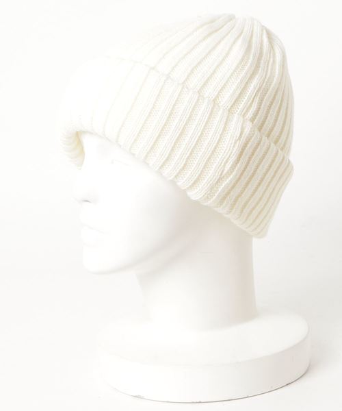 WEGO（ウィゴー）の「WEGO/リブニットキャップ（ニットキャップ/ビーニー・メンズ・ブラック/杢グレー/ワイン/ホワイト/ベージュ/パープル・FREE）」の2枚目の写真