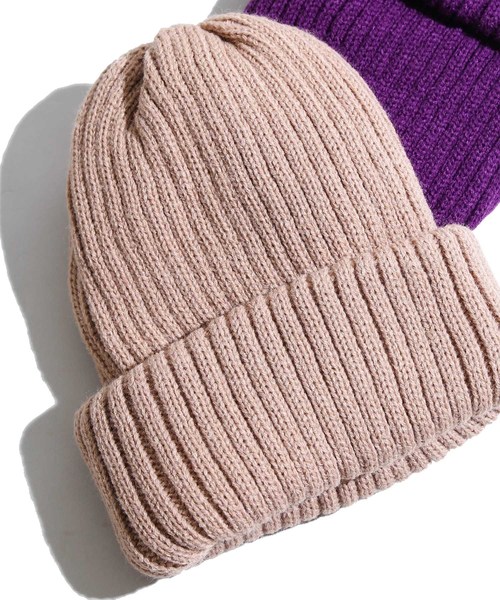 WEGO（ウィゴー）の「WEGO/リブニットキャップ（ニットキャップ/ビーニー・メンズ・ブラック/杢グレー/ワイン/ホワイト/ベージュ/パープル・FREE）」の5枚目の写真