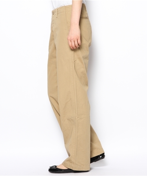 BEAMS BOY（ビームスボーイ）の「BEAMS BOY / NEW アーミーチノ ワイド（チノパンツ・レディース・ベージュ/ネイビー・0/1/2）」の3枚目の写真