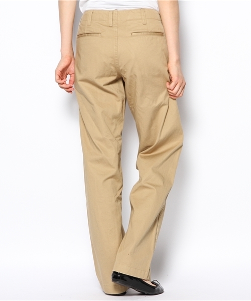 BEAMS BOY（ビームスボーイ）の「BEAMS BOY / NEW アーミーチノ ワイド（チノパンツ・レディース・ベージュ/ネイビー・0/1/2）」の4枚目の写真