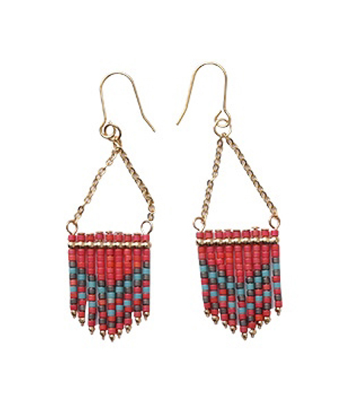 Luz Llena（ラズレナ）の「ガラスビーズピアス（ピアス（両耳用）・レディース・ピンク/ブルー・ﾌﾘ-）」の2枚目の写真