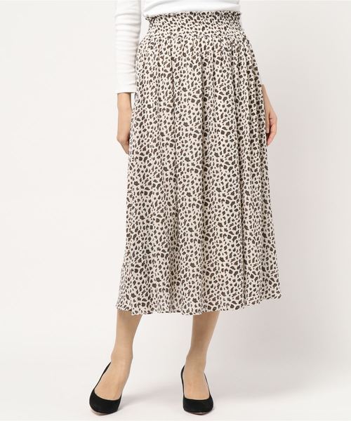 LOWRYS FARM（ローリーズファーム）の「レオパードマキシスカート２　826728（スカート・レディース・アイボリー/グレー・FREE）」の2枚目の写真