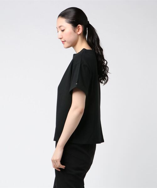 B.I.D.(ビーアイディー)の「BID / 綿混 Cut Tee(Tシャツ/カットソー・レディース・ライトグレー/ブラック/オフホワイト/カーキ・FREE)」の6枚目の写真