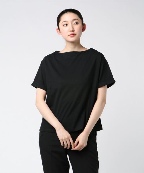 B.I.D.(ビーアイディー)の「BID / 綿混 Cut Tee(Tシャツ/カットソー・レディース・ライトグレー/ブラック/オフホワイト/カーキ・FREE)」の8枚目の写真