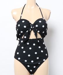【rienda 】Bigカラーワイヤーカップスイムワンピース rienda BigカラーワイヤーカップSwim OP BLK【返品不可商品