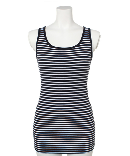 PLST（プラステ）の「リブタンクトップ（タンクトップ・レディース・ミント/ヘザーグレー/インディゴブルー/ネイビー/レッド・2）」の3枚目の写真