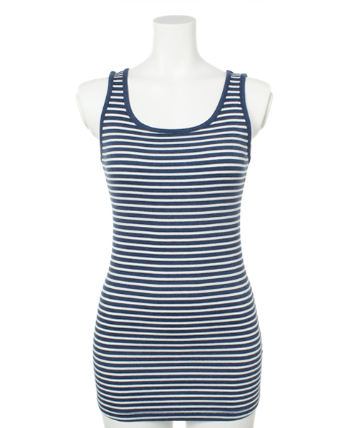 PLST（プラステ）の「リブタンクトップ（タンクトップ・レディース・ミント/ヘザーグレー/インディゴブルー/ネイビー/レッド・2）」の4枚目の写真