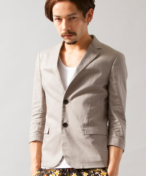 BEAUTY&YOUTH UNITED ARROWS(ビューティーアンドユースユナイテッドアローズ)の「BY ∴ ノッチド 2ボタン ジャケット クォータ-スリーブ(テーラードジャケット・メンズ・グレー/ネイビー・X-LARGE/SMALL/MEDIUM/LARGE)」の8枚目の写真