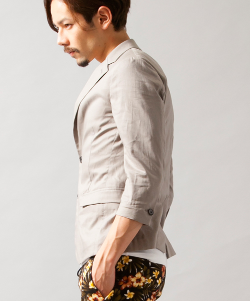 BEAUTY&YOUTH UNITED ARROWS(ビューティーアンドユースユナイテッドアローズ)の「BY ∴ ノッチド 2ボタン ジャケット クォータ-スリーブ(テーラードジャケット・メンズ・グレー/ネイビー・X-LARGE/SMALL/MEDIUM/LARGE)」の11枚目の写真