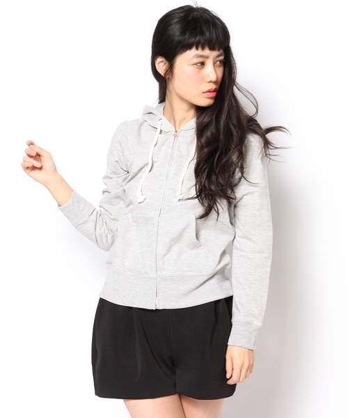 Dip Drops(Dip Drops)の「ミニ裏毛パーカー(パーカー・レディース・ホワイト系/ローズ系/ピンク系/イエロー系/グリーン系/サックスブルー系/ネイビー系/グレー系1・2)」の13枚目の写真