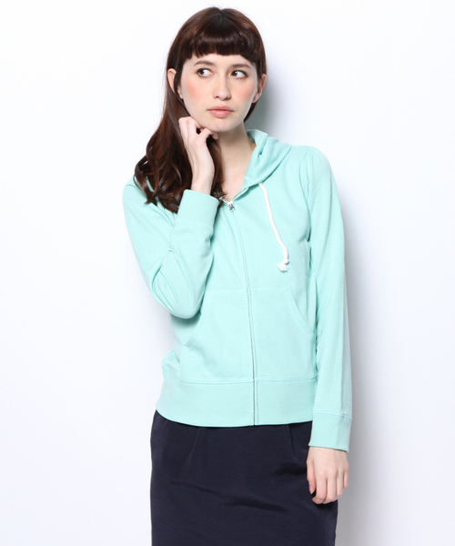 Dip Drops(Dip Drops)の「ミニ裏毛パーカー(パーカー・レディース・ホワイト系/ローズ系/ピンク系/イエロー系/グリーン系/サックスブルー系/ネイビー系/グレー系1・2)」の12枚目の写真