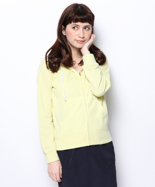 Dip Drops(Dip Drops)の「ミニ裏毛パーカー(パーカー・レディース・ホワイト系/ローズ系/ピンク系/イエロー系/グリーン系/サックスブルー系/ネイビー系/グレー系1・2)」の9枚目の写真