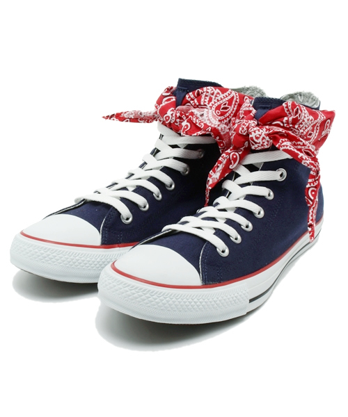 CONVERSE(コンバース)の「ALL STAR BANDANA HI/オールスター バンダナ HI(スニーカー・メンズ・ネイビー/ホワイト×ネイビー・9.5/7.5/5/6/9/7/8/4.5/8.5/3/4/6.5/10.5/3.5/5.5)」の2枚目の写真