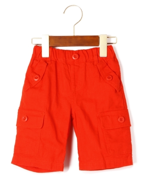 green label relaxing（グリーンレーベルリラクシング）の「【KIDS】コットンリネン カラーパンツ 5分丈 ◆（その他パンツ・キッズ・モカ/ケリー/レッド・105/95/135/115/125）」の3枚目の写真