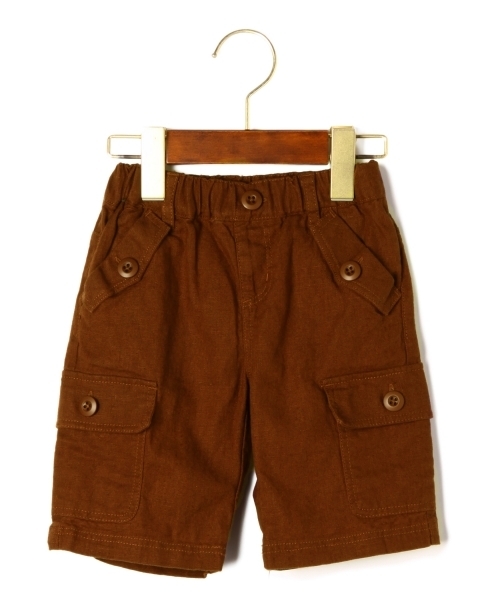 green label relaxing（グリーンレーベルリラクシング）の「【KIDS】コットンリネン カラーパンツ 5分丈 ◆（その他パンツ・キッズ・モカ/ケリー/レッド・105/95/135/115/125）」の2枚目の写真