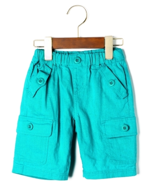 green label relaxing（グリーンレーベルリラクシング）の「【KIDS】コットンリネン カラーパンツ 5分丈 ◆（その他パンツ・キッズ・モカ/ケリー/レッド・105/95/135/115/125）」の4枚目の写真