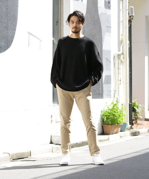 FREAK'S STORE（フリークスストア）の「畦ビッグシルエットニット（ニット/セーター・メンズ・ホワイト/ブラック/ブラウン・マルチサイズ）」の6枚目の写真