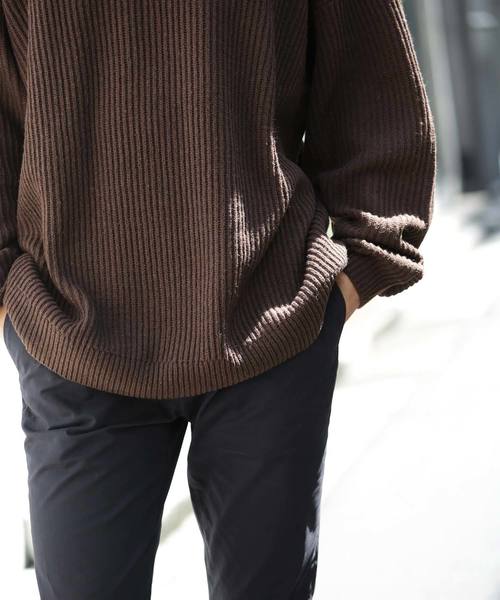 FREAK'S STORE（フリークスストア）の「畦ビッグシルエットニット（ニット/セーター・メンズ・ホワイト/ブラック/ブラウン・マルチサイズ）」の11枚目の写真