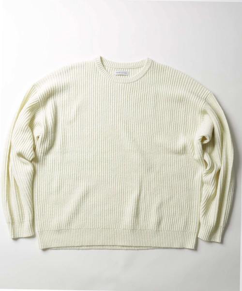 FREAK'S STORE（フリークスストア）の「畦ビッグシルエットニット（ニット/セーター・メンズ・ホワイト/ブラック/ブラウン・マルチサイズ）」の13枚目の写真